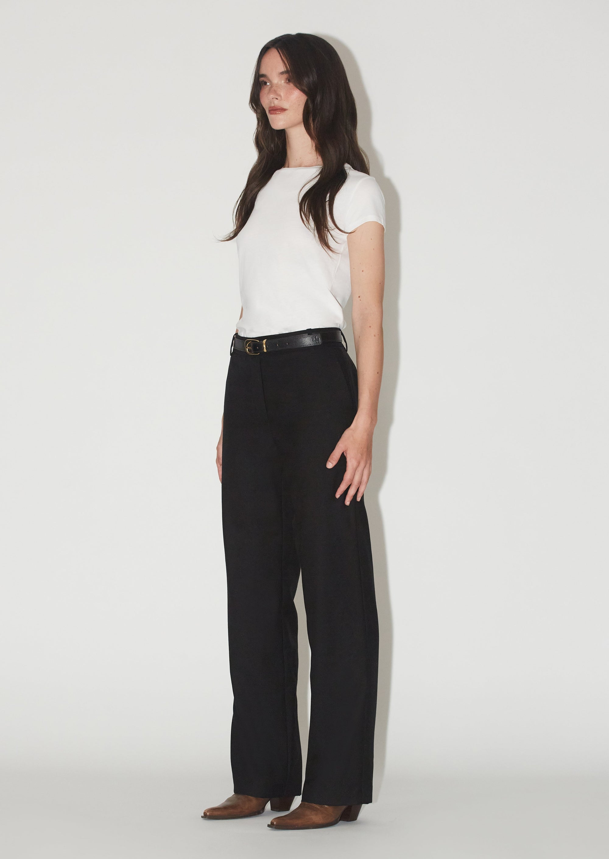 ZARA NEW WOMAN SS24 ZW COLLECTION STRAIGHT-LEG FLOWING TROUSERS
