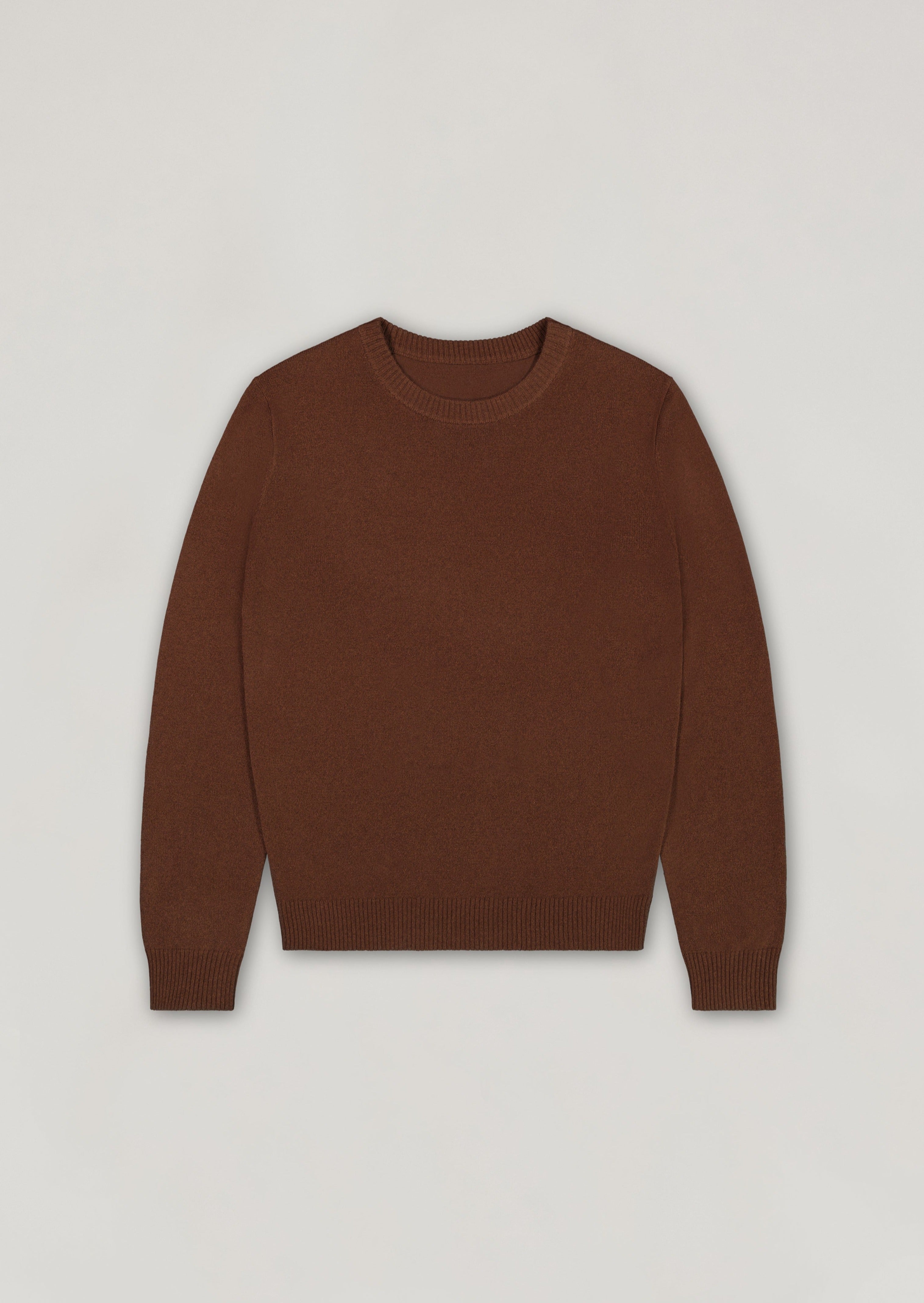 Brown crew neck top sweater